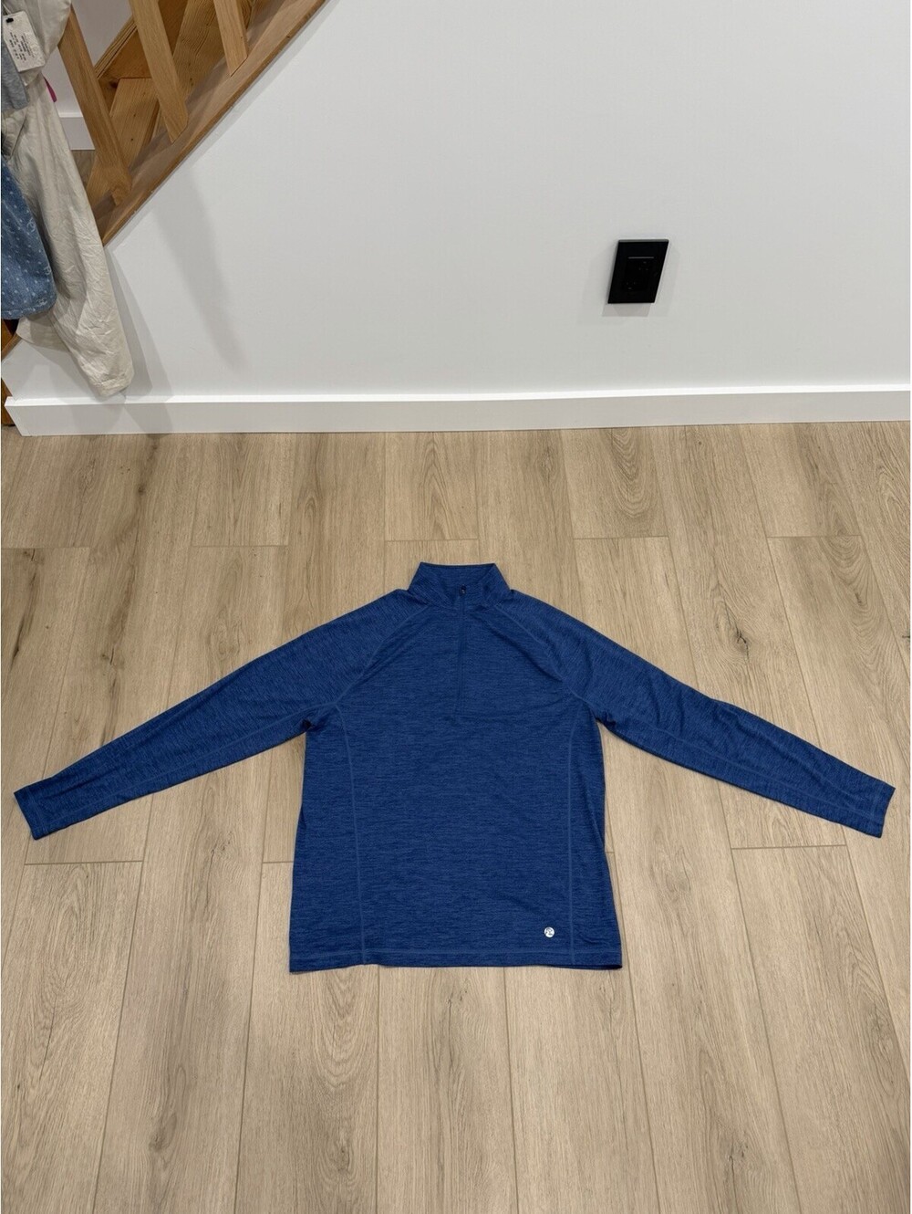 Rhoback Tailwind Performance Quarter Zip Mens Size Medium Blue Pullover Golf